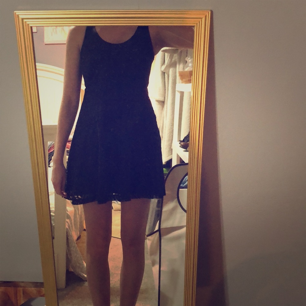 Black mini dress